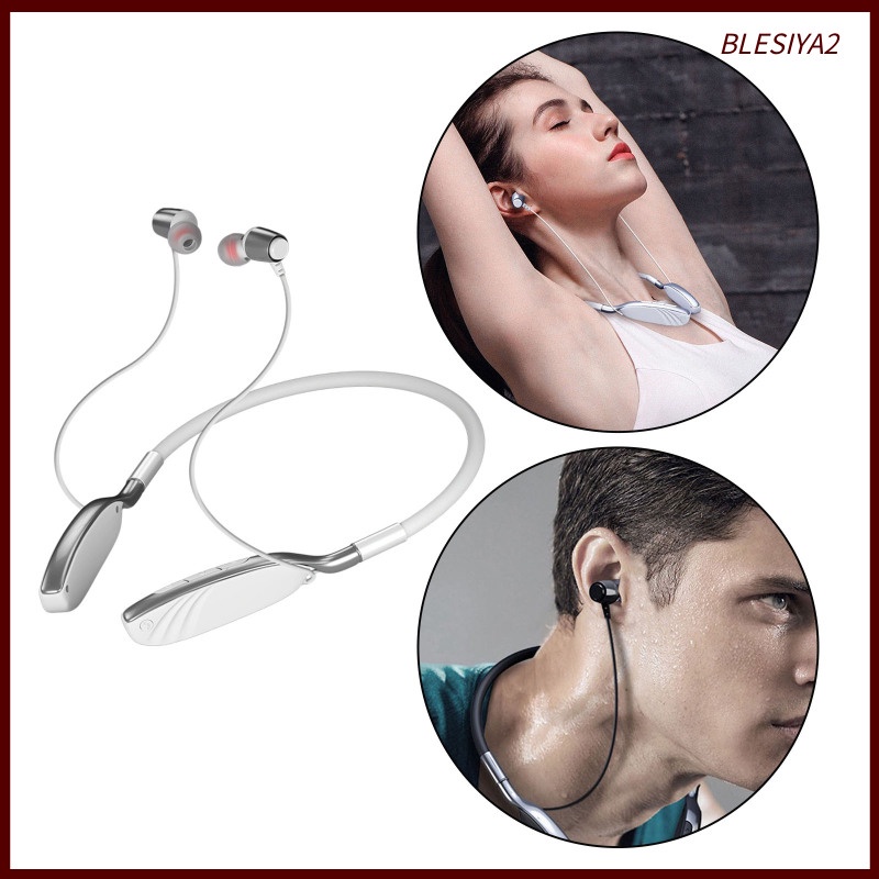 [BLESIYA2] Bluetooth Headphones, V5.0 Wireless Neckband Headphones for Online Teaching, Headset Noise Cancelling with Mic