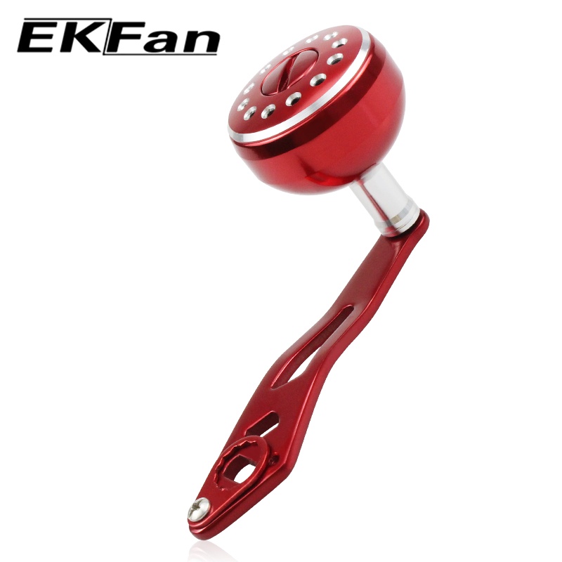 EKfan Fishing Reel Component Arm length 92MM 38mm Metal knob Aluminum alloy handle for abu & Daiwa DIY Baitcasting fishing reel parts