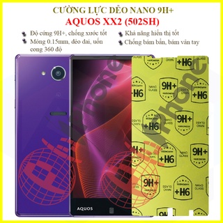 Dán cường lực dẻo nano mặt trước, sau cho Sharp Aquos XX2