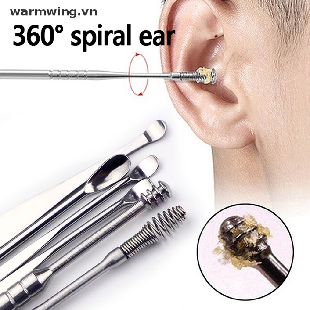 Bộ 6 Dụng Cụ Lấy Ráy Tai Bằng Thép Không Gỉ Tiện Dụng