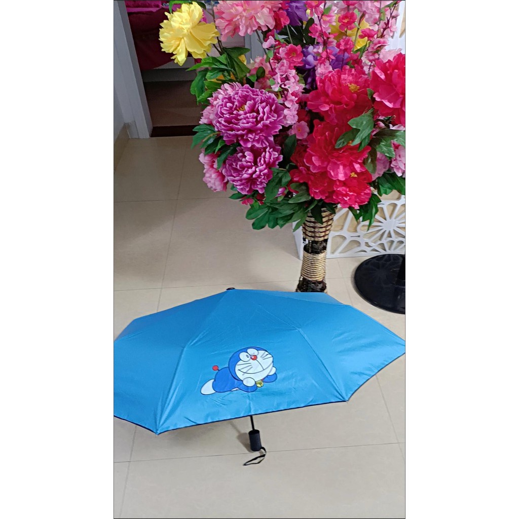 Ô che mưa nắng loại gập hoạ tiết Doraemon dành cho trẻ em N00765