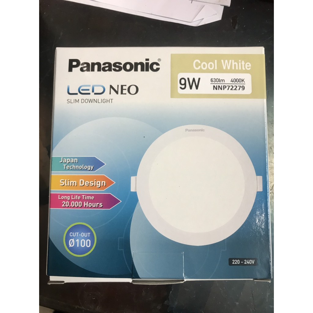 Đèn Led  Âm Trần Siêu Mỏng 9W Panasonic Phi 100 ( made in Indonesia)