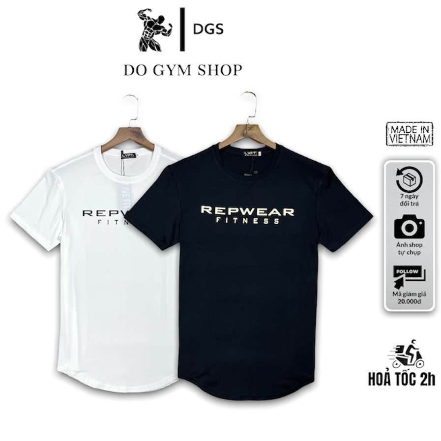 Áo thun nam tập gym DO GYM SHOP form ôm body, thun lạnh 4 chiều thoáng mát