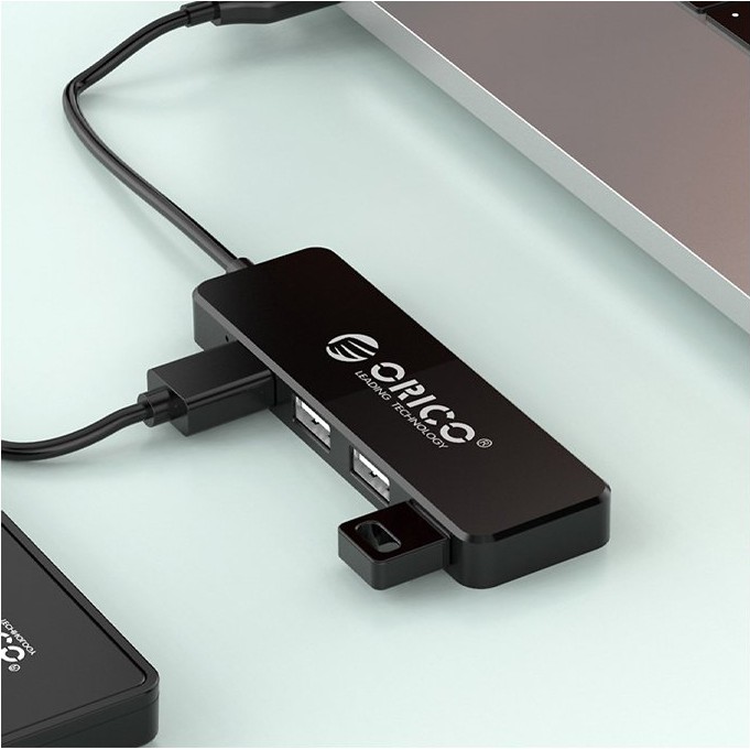 Bộ chia USB 4 cổng ORICO USB 2.0 FL01, tích hợp kết nối USB/Chuột/Bàn phím/Máy tin/ Điện thoại/Laptop