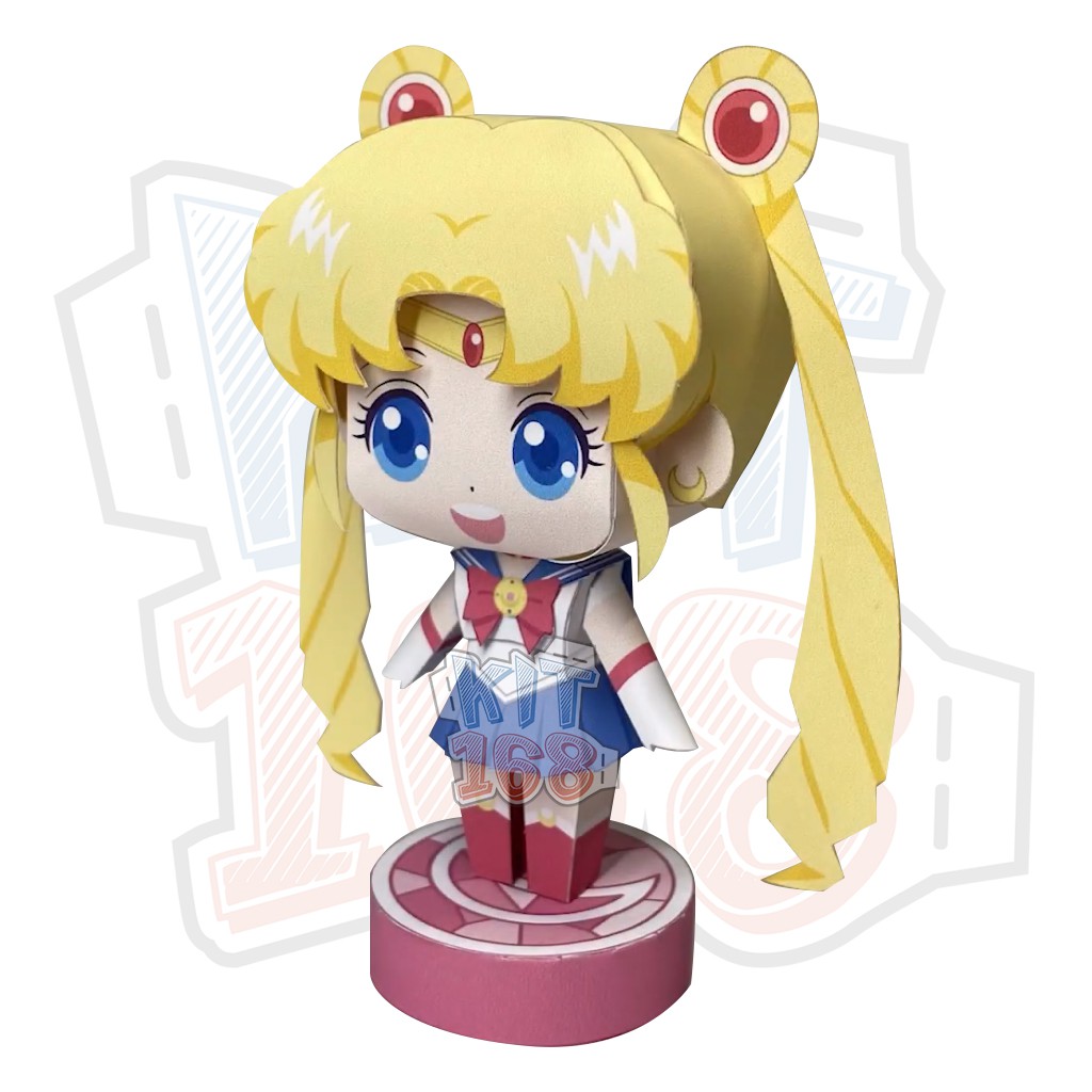 Mô hình giấy má Anime Chibi Usagi Tsukino - Sailor Moon + kit quy mô ...