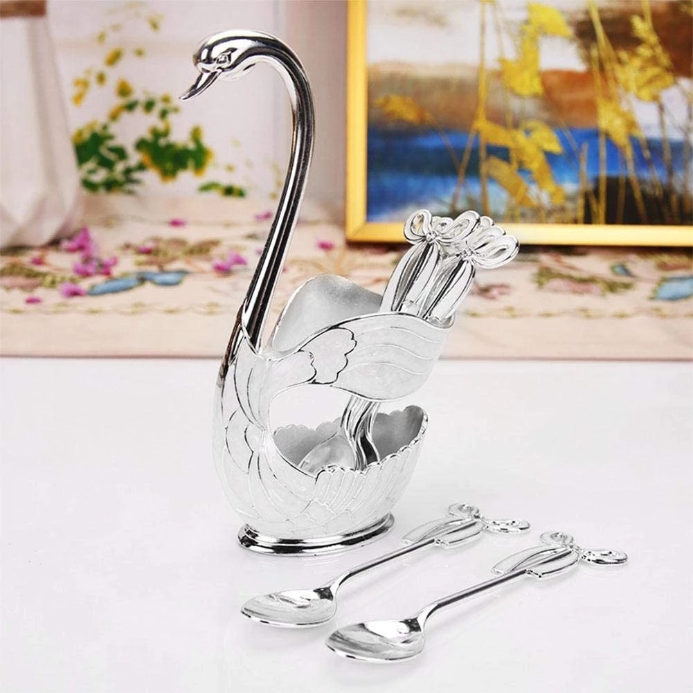 Bộ Muỗng Cà Phê Hình Thiên Nga Độc Đáo