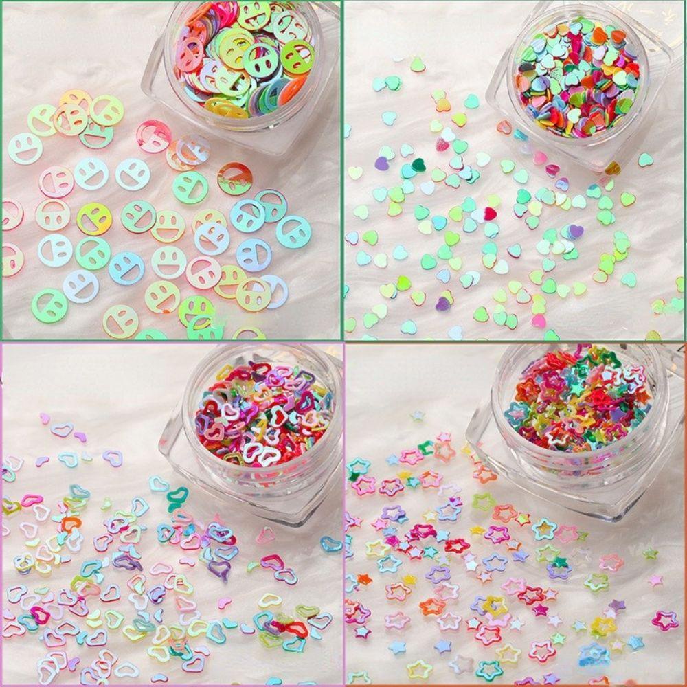 Hộp 26 Loại Hạt Kim Sa Mặt Cười Trang Trí Móng Tay