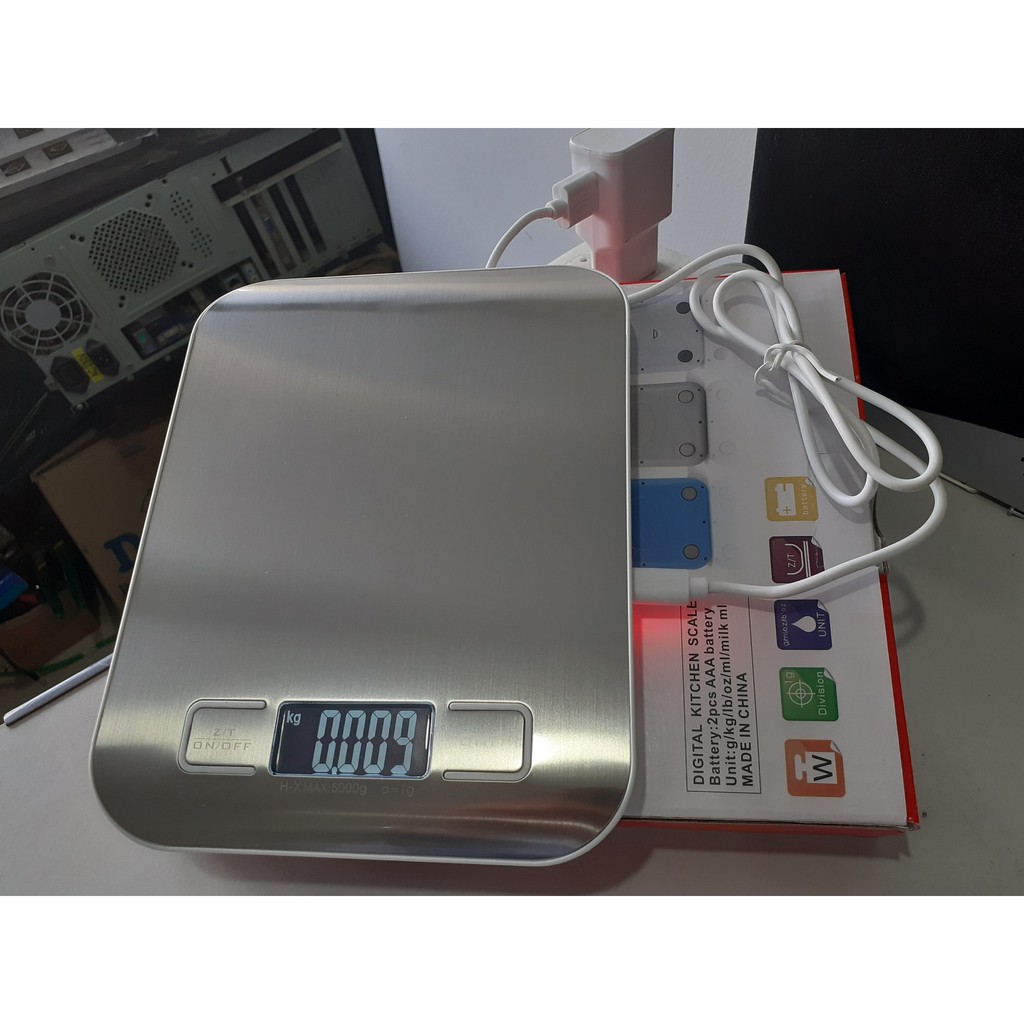 Cân điện tử nhà bếp sạc USB cân từ (1g-5Kg) và (1g-10kg) mẫu mới nhất 2019, cân thực phẩm, cân tiểu ly, cân nhà bếp
