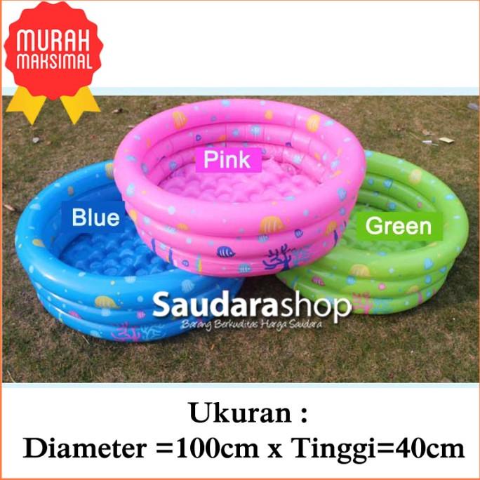 Hồ Bơi 3 Vòng Yt-206A 100X40Cm Màu Xanh Lá Không Bơm Dành Cho Trẻ Em