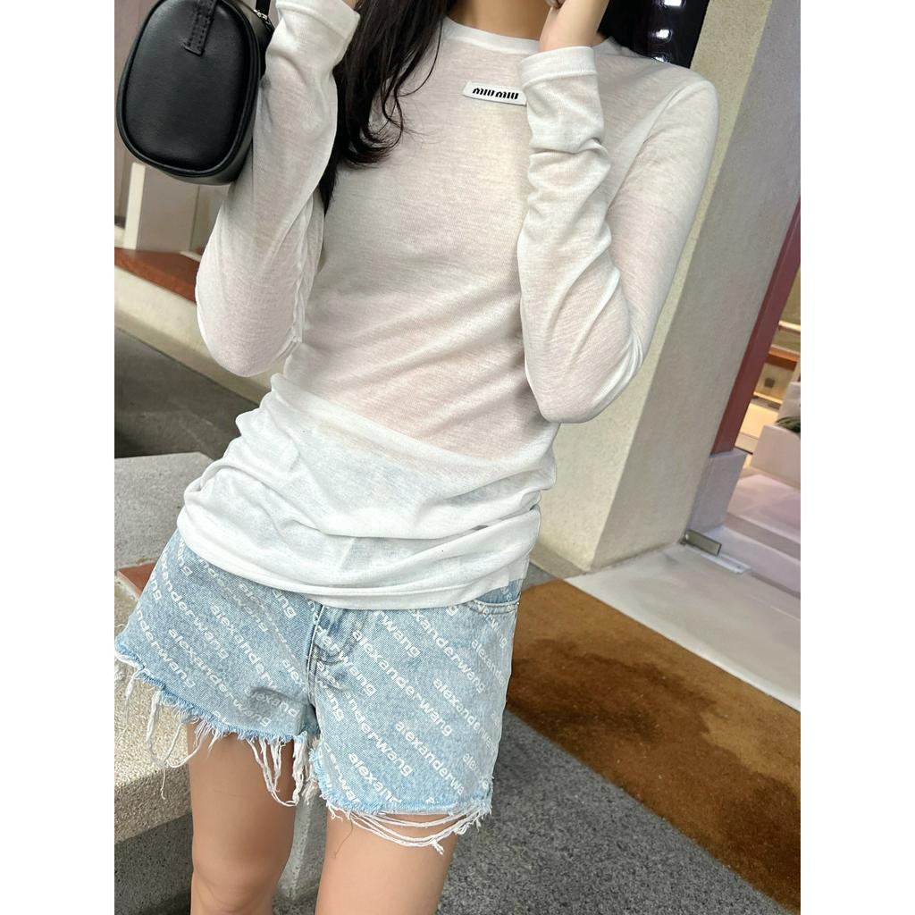 Mim * IU 2023 Áo Thun Dài Tay Trong Suốt Mới