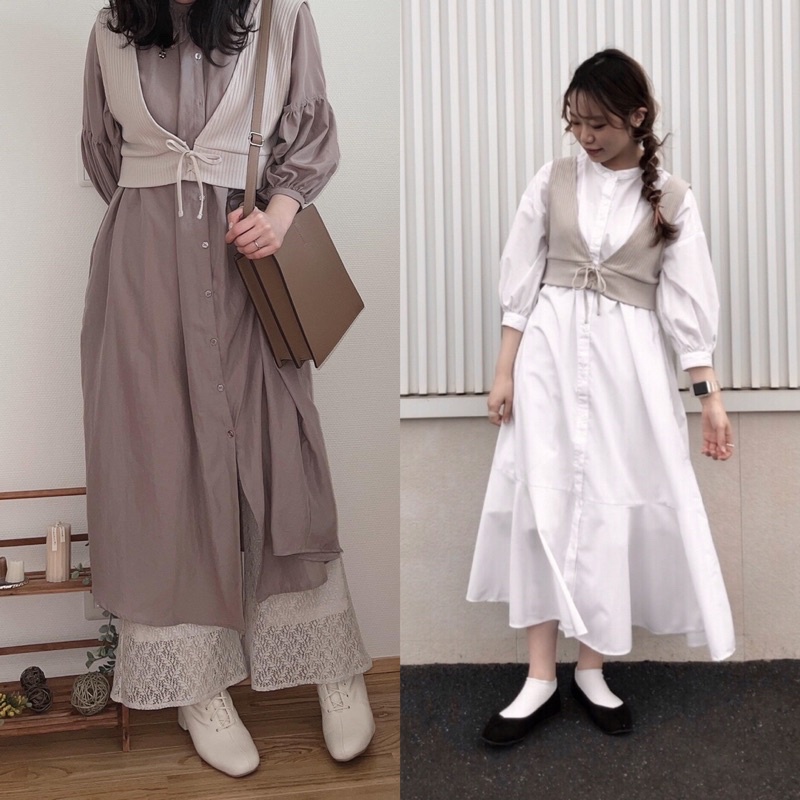 Áo khoác gile thun tăm nữ có thể mặc theo 2 cách trẻ trung, xinh xắn của GU - Nhật