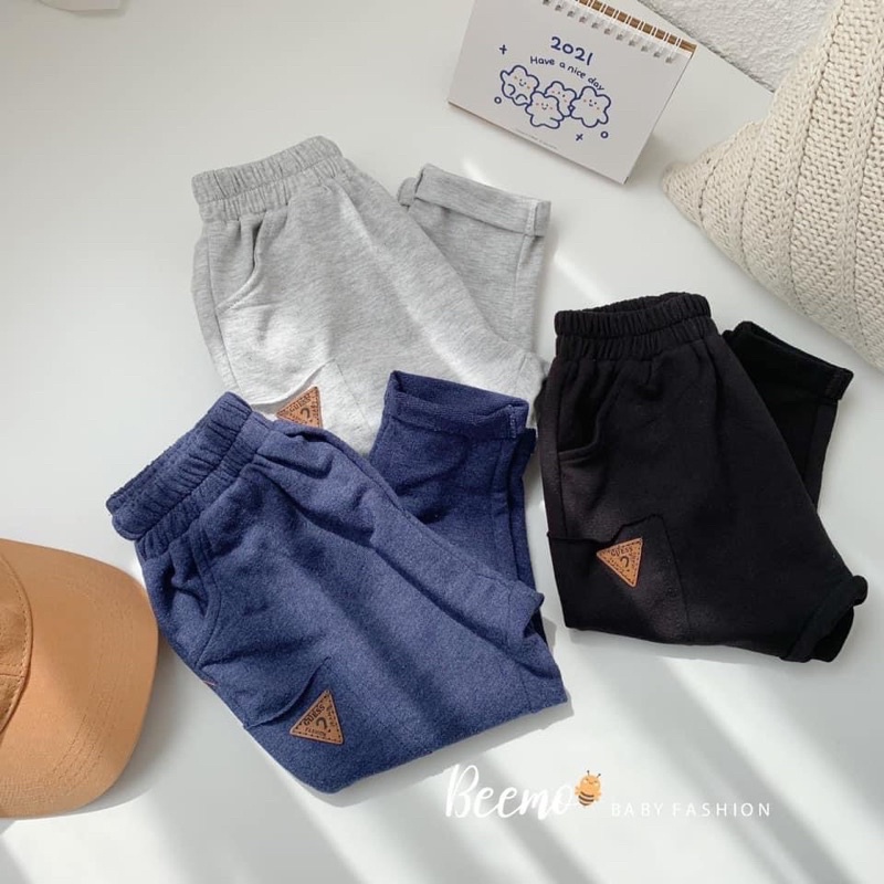 Quần jogger cotton da cá bé trai