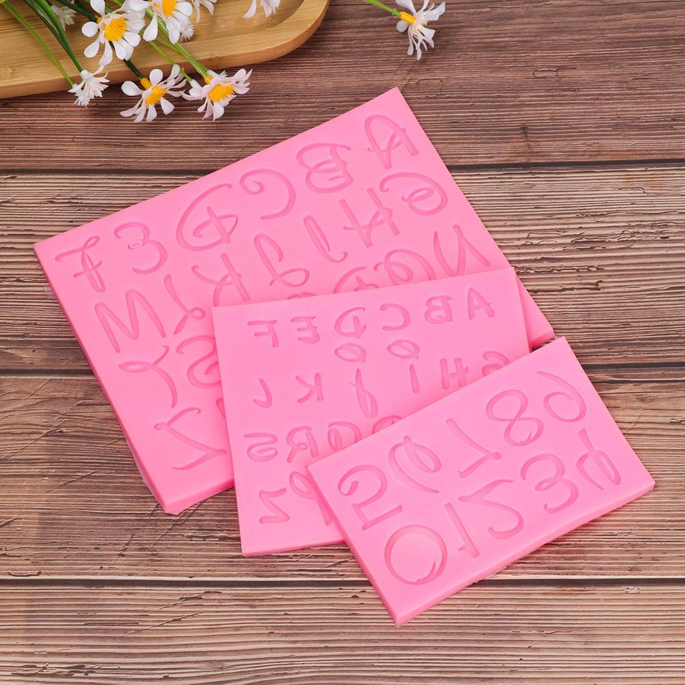 CONOPERY Khuôn Làm Bánh Kẹo Hình Chữ Cái Và Số 3D DIY