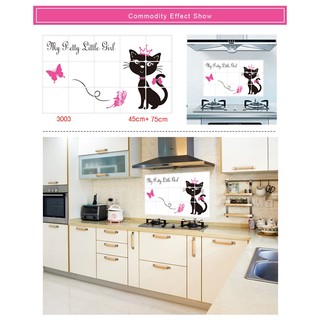 Decal dán bếp mèo đen BINBIN DB02 (Kích thước:45x75cm)