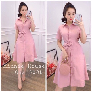 ĐẦM SƠ MI BUỘC NƠ EO SUZAPAS