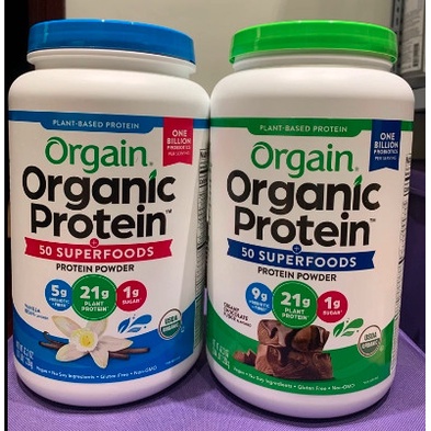 Sữa bột Protein hữu cơ Orgain Organic Protein  Siêu dinh dưỡng. Hộp siêu to 1.22kg
