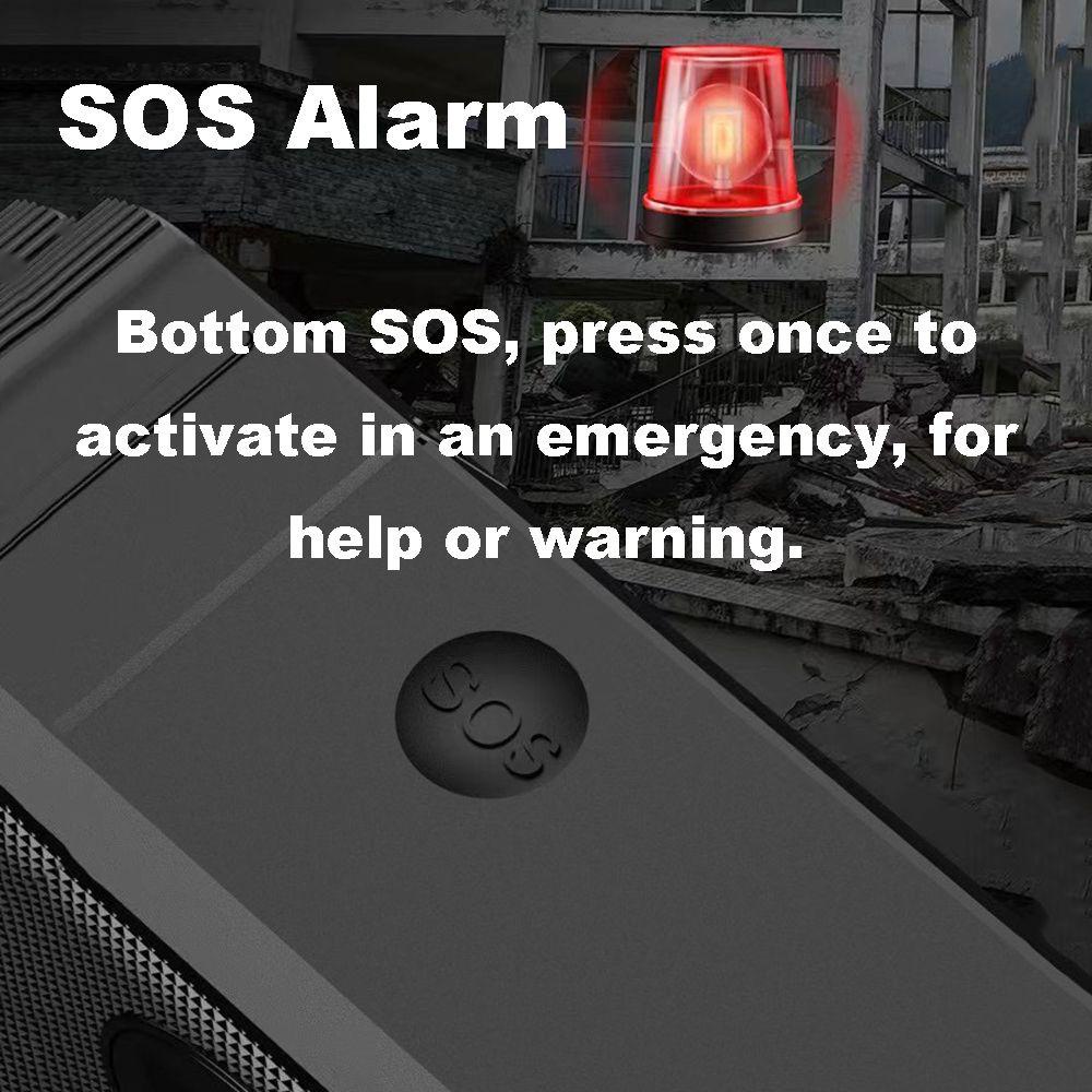 Máy Cạo Râu Năng Lượng Mặt Trời SOS NOAA / WB / AM / FM Có La Bàn Tiện Lợi