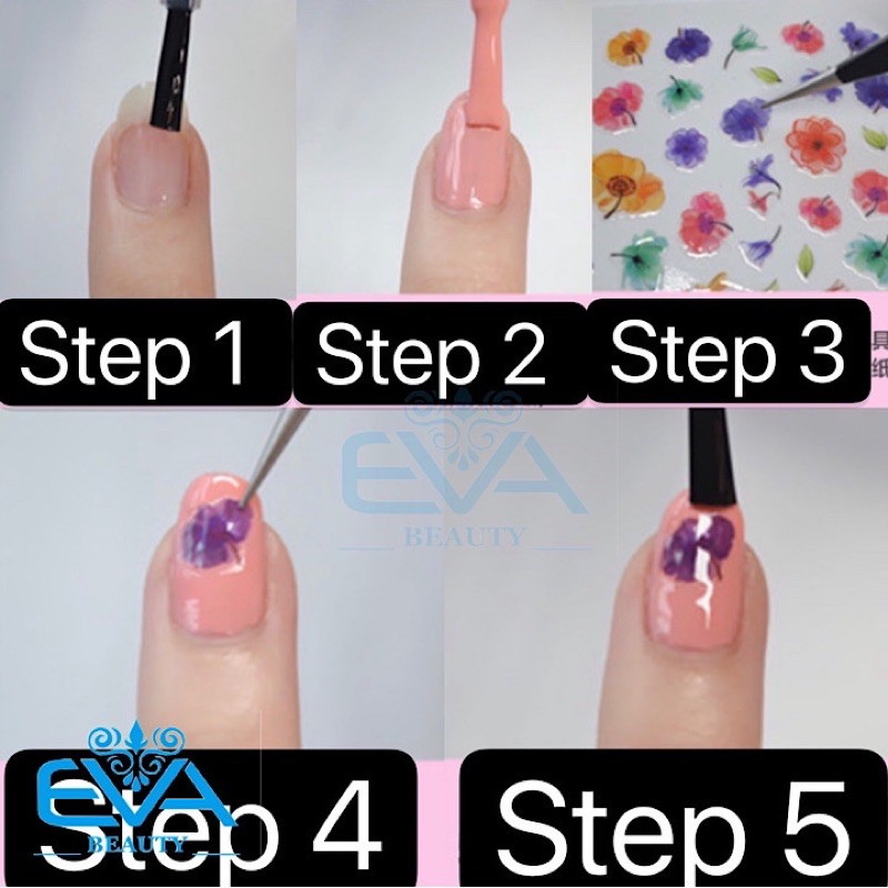 Decal Dán Móng Tay 3D Nail Sticker Tráng Trí Hoạ Tiết Chai Nước Hoa Paris Perfume CA048