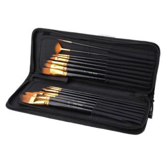 Set 15 cọ vẽ loại tốt kèm túi đựng