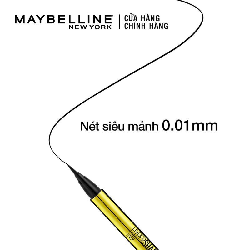 Kẻ mắt nước Maybelline Hypersharp nét siêu mảnh sắc nét không trôi chính hãng