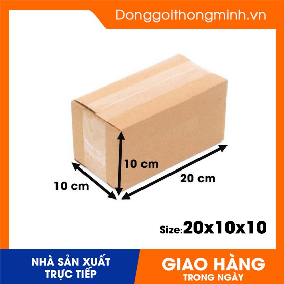 20x10x10 cm /Sỉ hộp carton đóng hàng giá rẻ / cacton 3 lớp sóng B