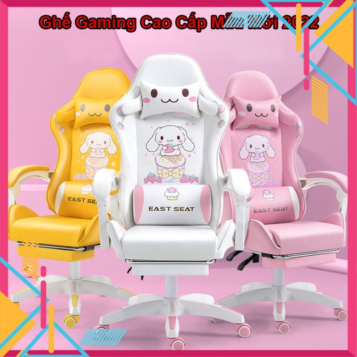 Ghế Chơi Game Cao Cấp Có Gác Chân Ngả Lưng💖💖Ghế  Gaming Chất Liệu Da Pu Mẫu 2022