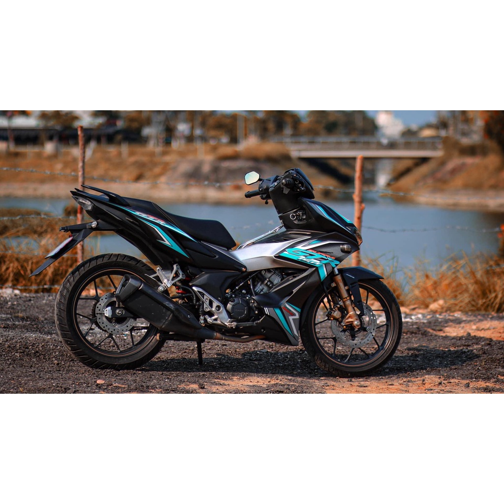 [FreeShip] Tem Decal Rời cho Winner X đen bạc - mẫu GTR xanh ngọc siêu hot - tem 3 lớp chất lượng cao