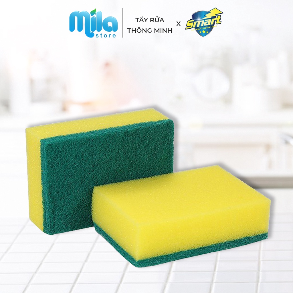 Bọt biển rửa bát, miếng rửa chén, mút xốp 2 mặt đa năng tiện dụng