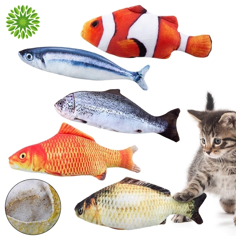 Đồ Chơi Thú Nhồi Bông Hình Cá 20cm Cho Mèo Cưng
