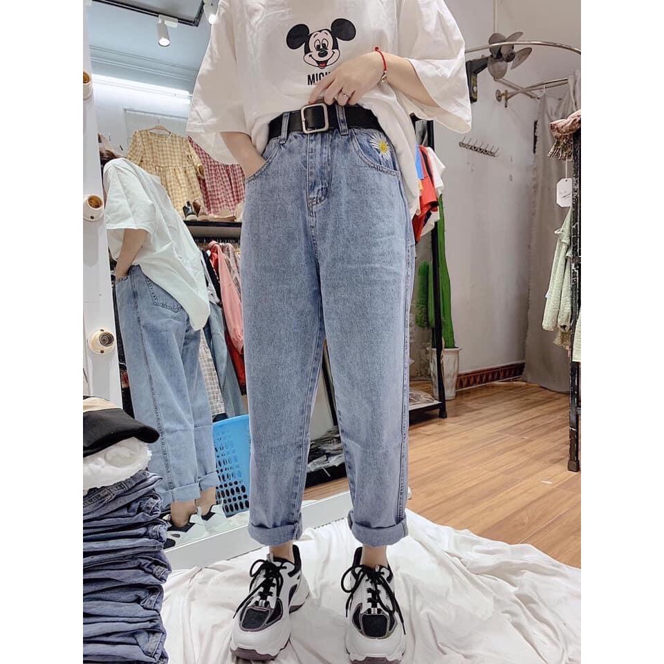 quần baggy hot xinh thêu hoa cúc sát túi siêu cá tính hot hit