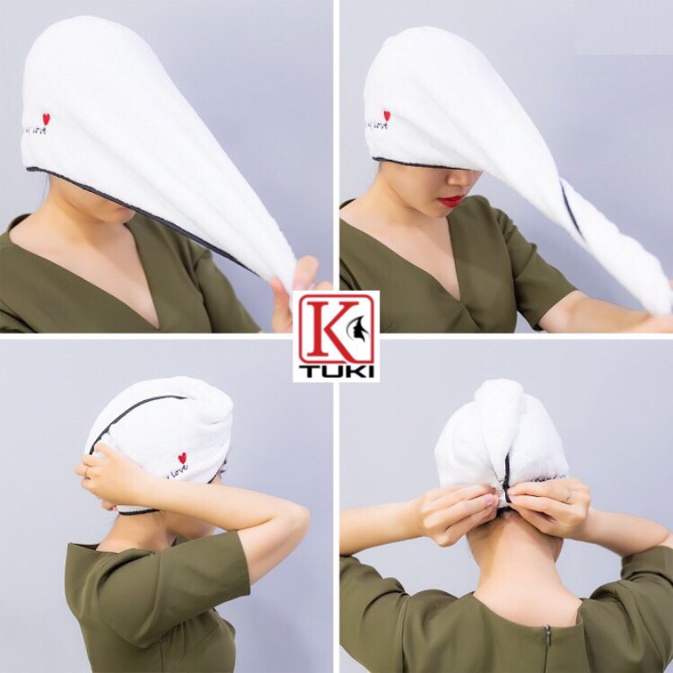 Khăn quấn đầu lau khô tóc siêu thấm hút