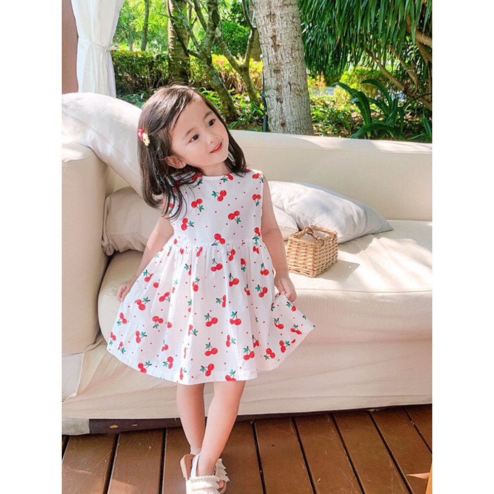 Đầm cherry đỏ sát nách (N00496)