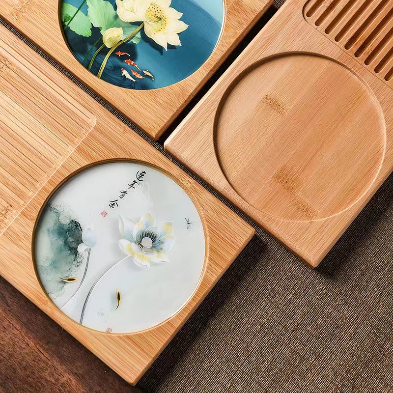 Khay Trà Tre Già Kiểu Dáng Nhật Bản Dùng Decor Bàn Trà Đạo