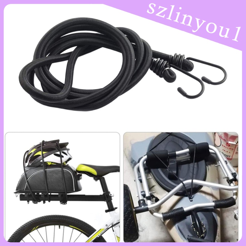 Dây bungee dài bằng cao su nylon dáng tròn đàn hồi với bộ móc có thể kéo căng hỗ trợ cố định hàng hóa/ hành lý nặng