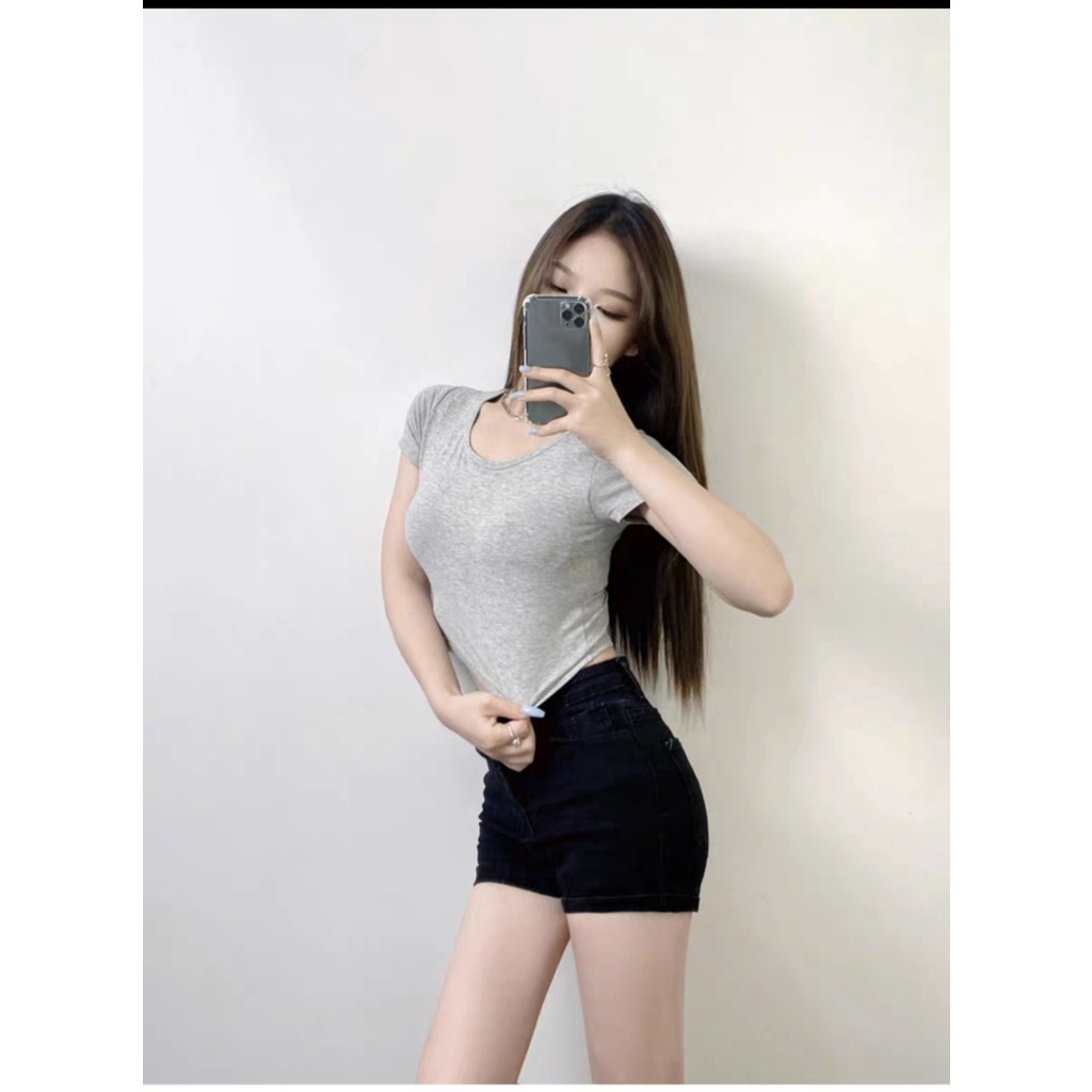 Áo Thun Nữ, Áo Croptop Phông Cotton bozip Nữ | BigBuy360 - bigbuy360.vn