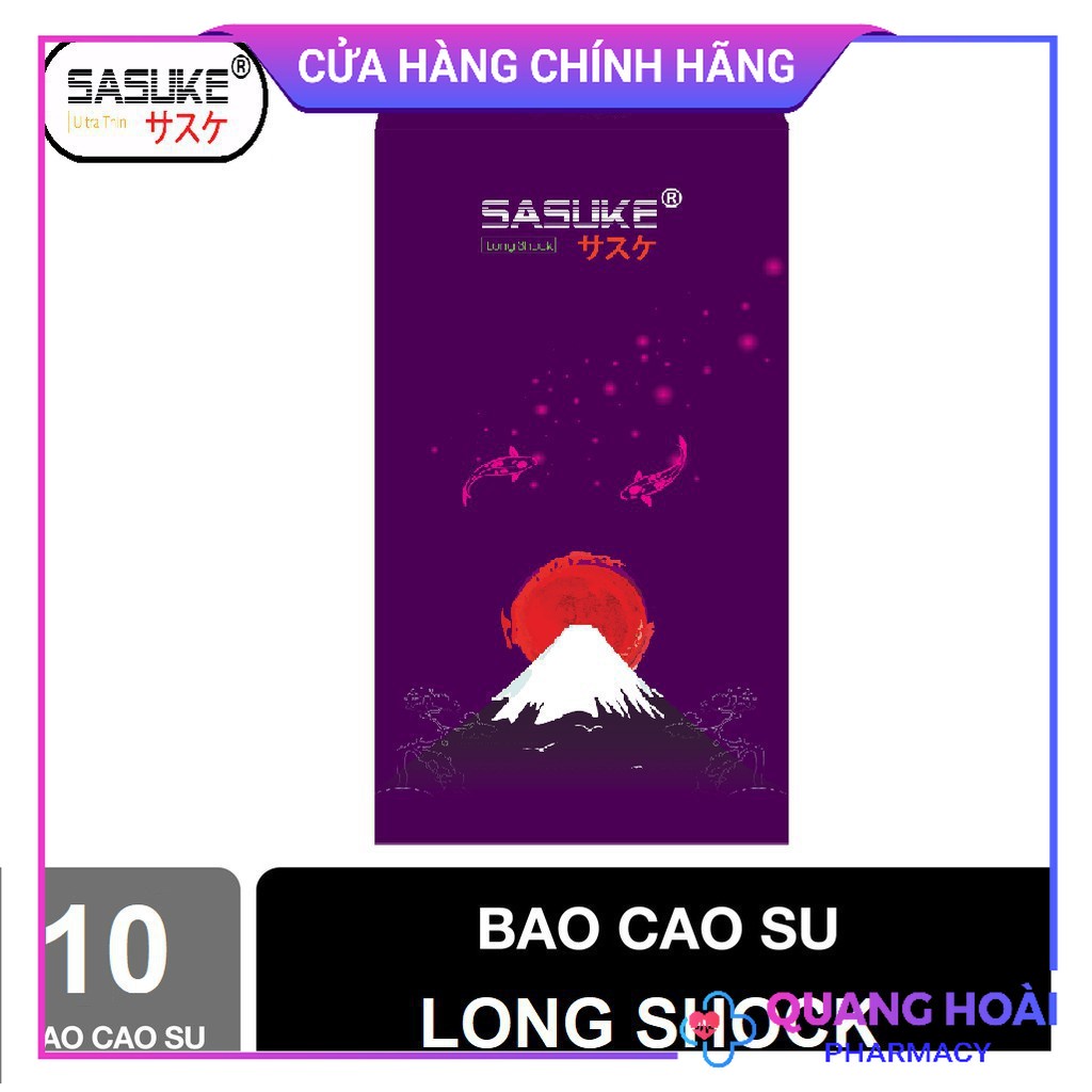 Bao cao su Sasuke/Sataku kéo dài thời gian Long Sock ( hộp 10 cái )