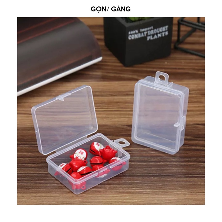 Hộp nhựa mini có nắp đựng đồ 9.5x6.5x2.5 cm hộp đựng phụ kiện đa năng Gọn Gàng