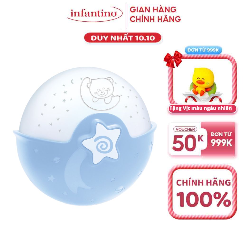Đèn Ngủ Thông Minh Kiêm Máy Chiếu Sao Infantino - Báo Hiệu Bé Tỉnh Giấc- Hẹn Giờ - Đảm Bảo An Toàn Cho Bé