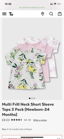 Set quần áo bé gái Tu auth siZe 9-12m