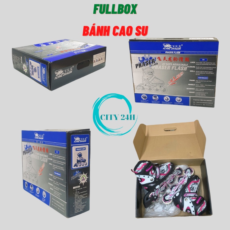 Giầy Trượt Patin Phát Sáng Cao Cấp - Giầy PaTin Trẻ Em Người Lớn - Bánh Cao Su