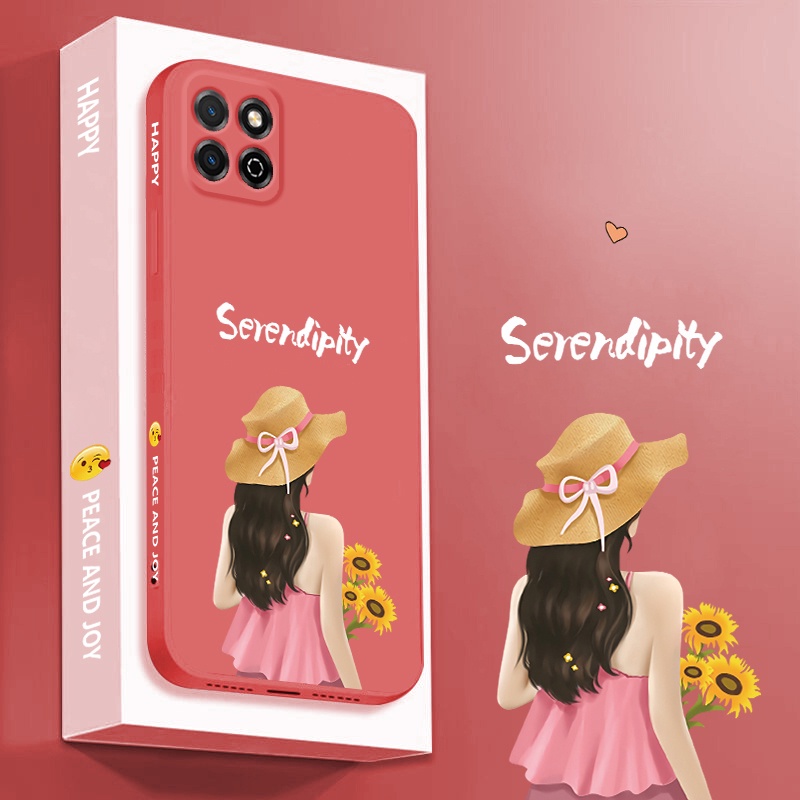 Ốp Điện Thoại Silicon Viền Thẳng In Hình Nhân Vật Có Dây Đeo Cho Redmi 9c 9a 9t