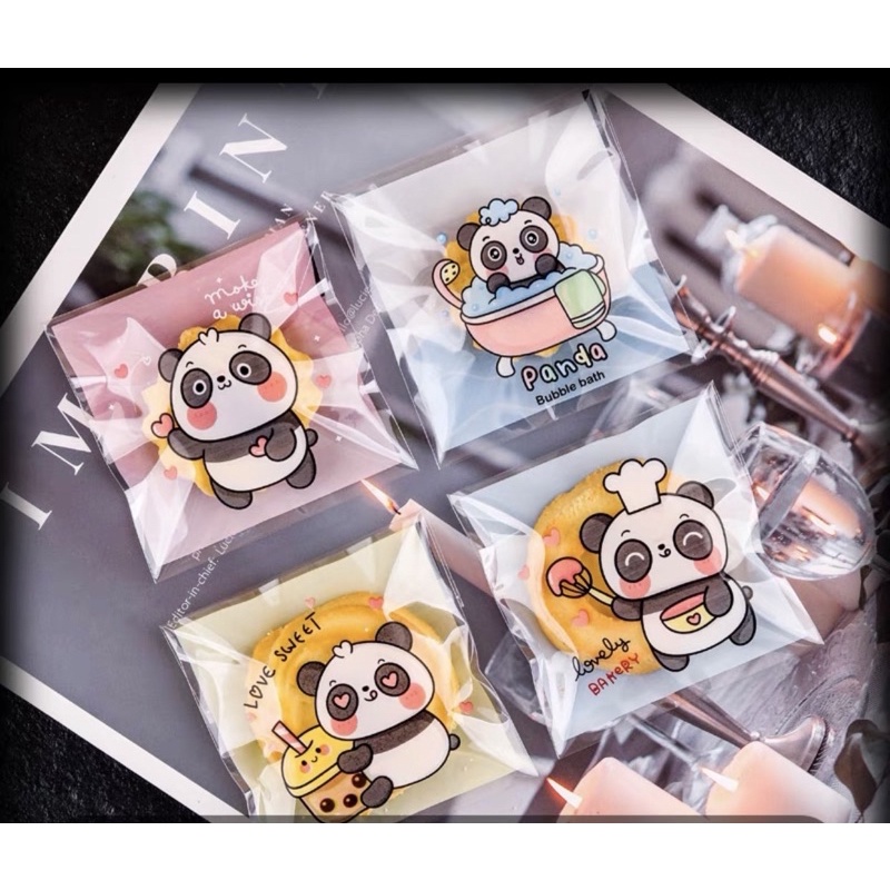 set 95-100 vỏ túi dán keo kt 7x7cm đựng bánh