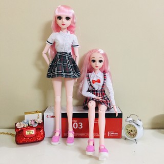 Váy Nữ Sinh Cho Búp Bê Cao 60cm