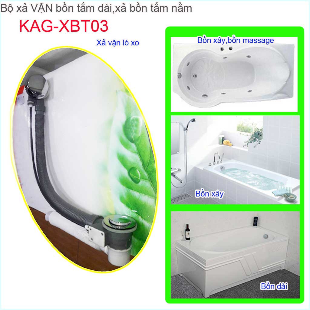 Bộ Xả bồn tắm dài KAG-XBT03, Bộ xả bồn tắm nằm giá tốt hiệu suất sử dụng tốt