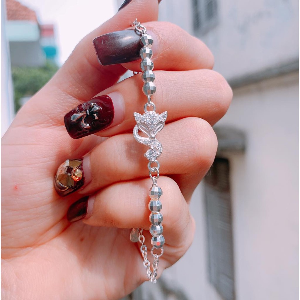 Lắc tay hồ ly dây bi bạc ta cao cấp, lắc tay hồ ly cầu may mắn tình duyên | BigBuy360 - bigbuy360.vn