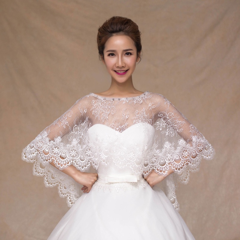 Xiangbao Khăn Choàng Ren Hoa Rỗng Thời Trang 1920s Cho Cô Dâu Bolero Shrug Cov