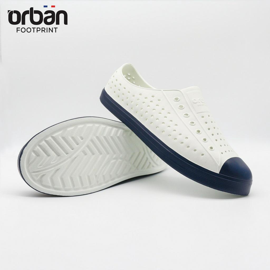 [Urban] Giày nhựa lỗ nam nữ đi mưa đi biển Urban - Chất liệu Eva siêu nhẹ, chống nước, giá tốt - Màu trắng xanh chàm