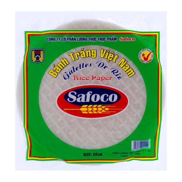 bánh tráng 22cm safoco gói 300g hsd 2021