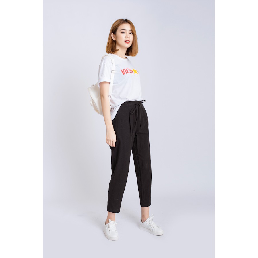 Áo Thun BOO Nữ Dáng Basic 100%Cotton In Hình "VIỆT NAM"