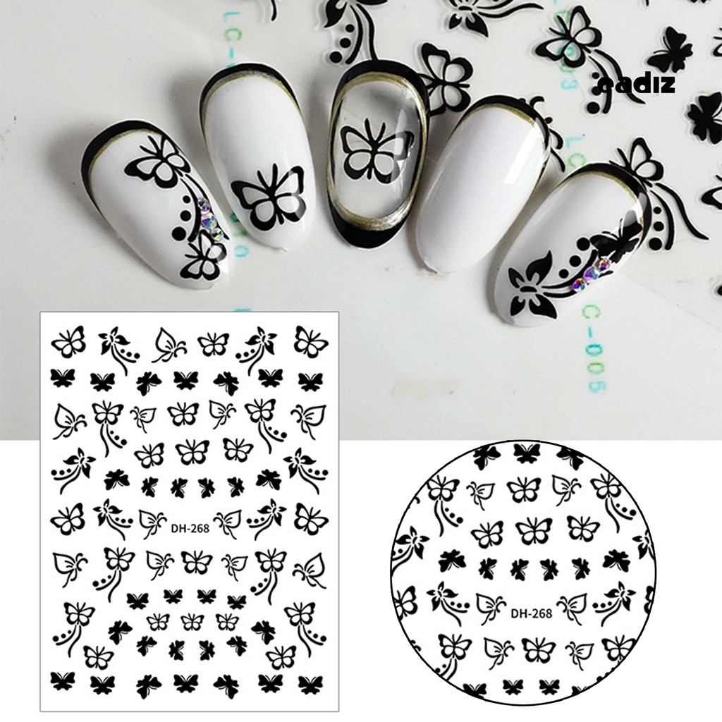 Miếng Dán Trang Trí Móng Tay Hình Bướm Tinh Tế Cho Nữ